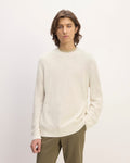 The No-Sweat Ribbed Crew | Heathered Canvas