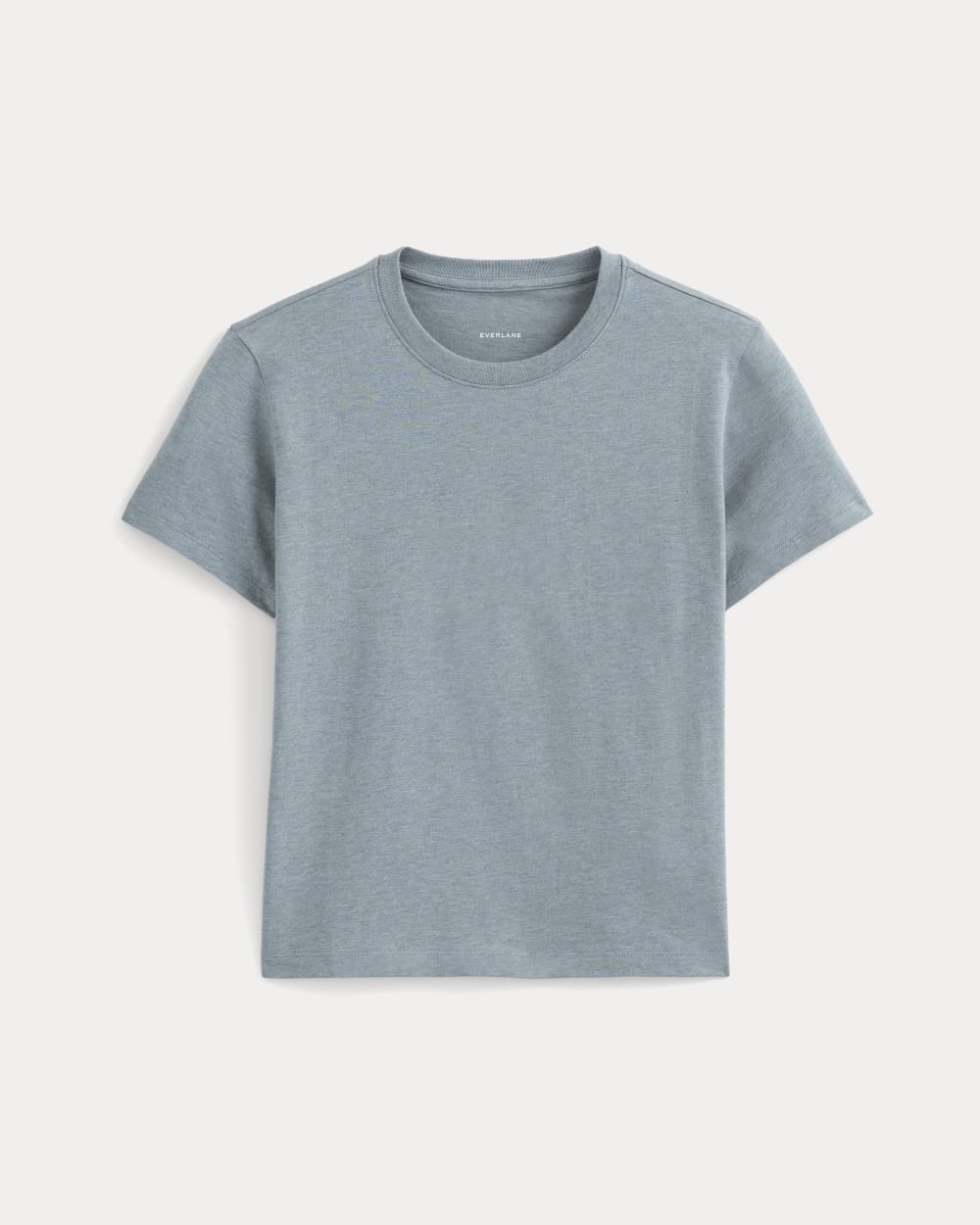 The Box-Cut Tee in Essential Cotton | Heathered Sea | No Pocket