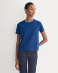 The Box-Cut Tee in Essential Cotton | Estate Blue | No Pocket