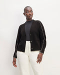 The Good Merino Wool Cardigan | Black / Buttermilk