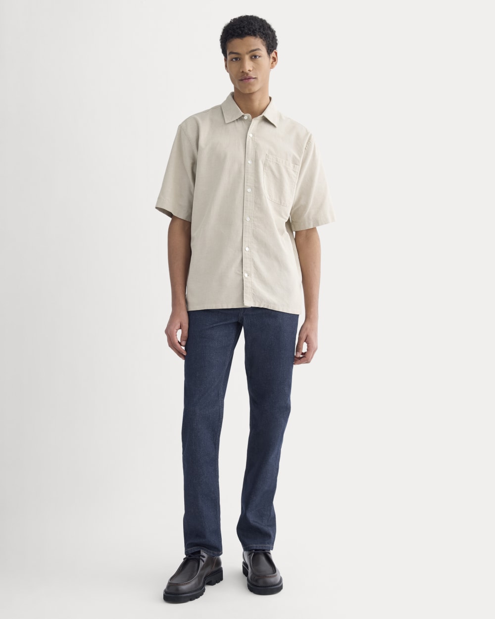 Lightweight Short-Sleeve Oxford | Chinchilla Chambray