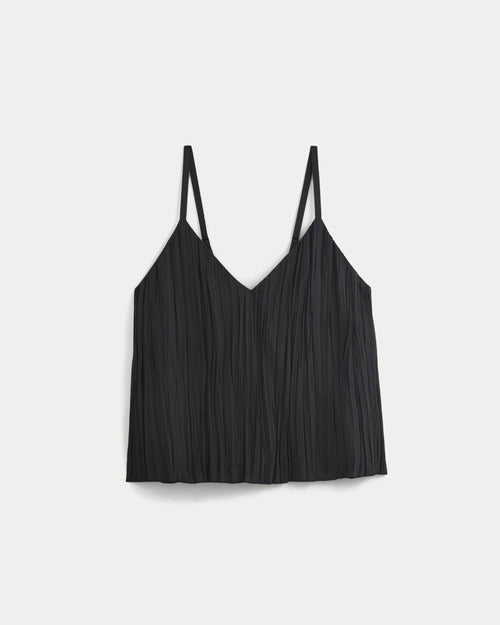 Crinkle Trapeze Tank | Black