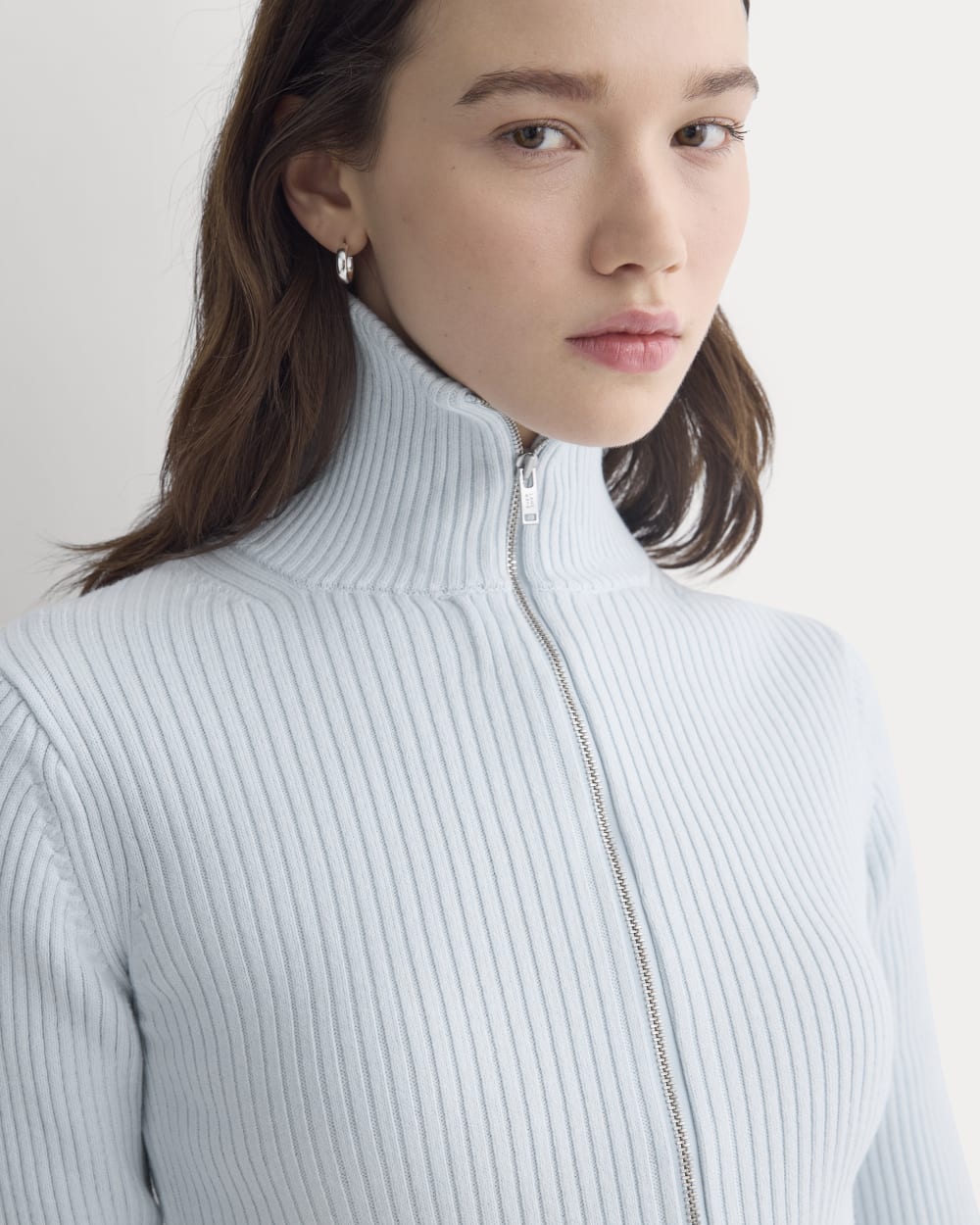 Full-Zip Ribbed Jacket in Everyday Cotton | Skywriting