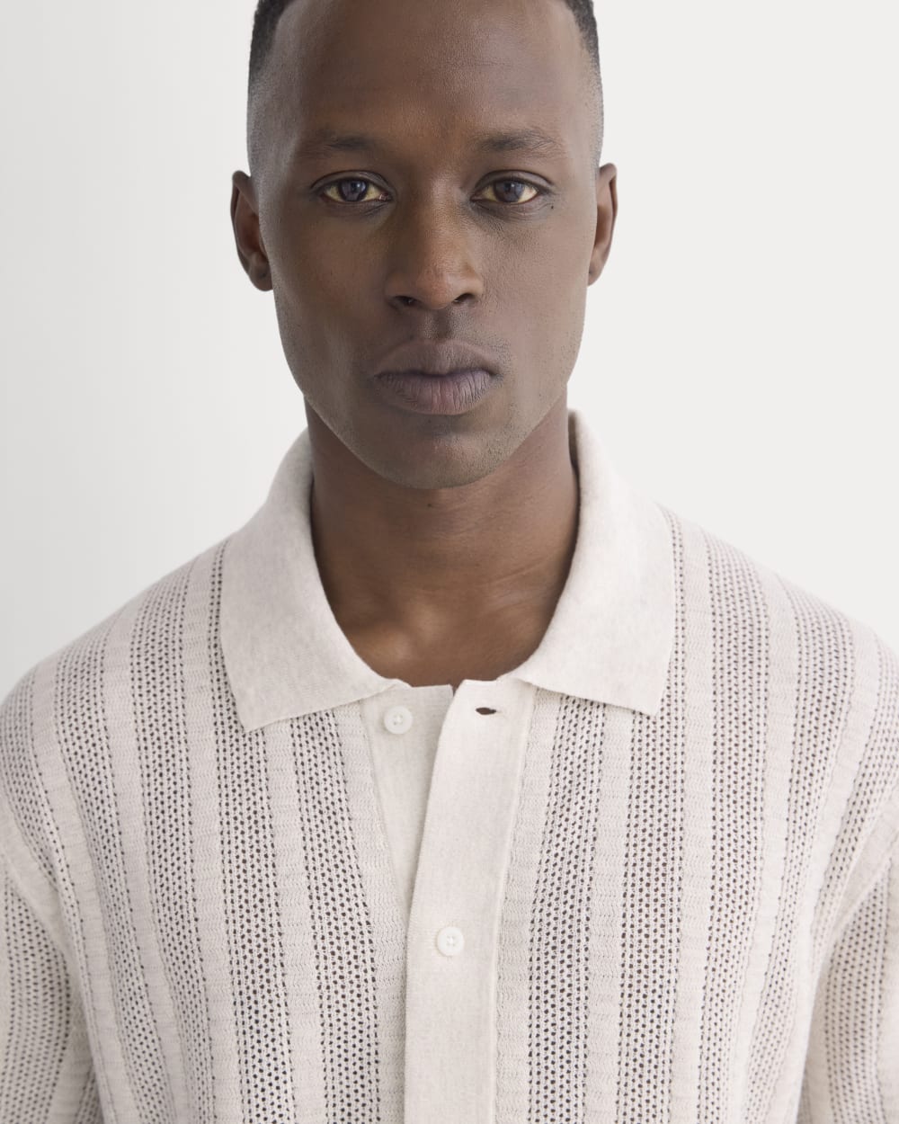 Textured Knit Resort Shirt | Heathered Oat