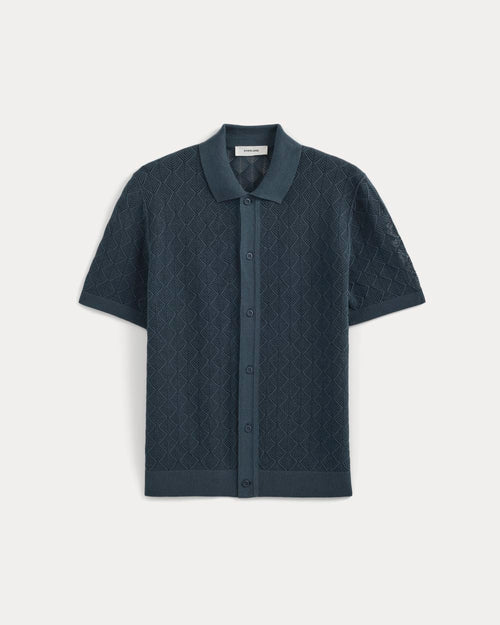 Open-Knit Resort Shirt | Midnight Navy