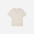 The Vintage V-Neck Hemp Tee | Moonlit Cloud