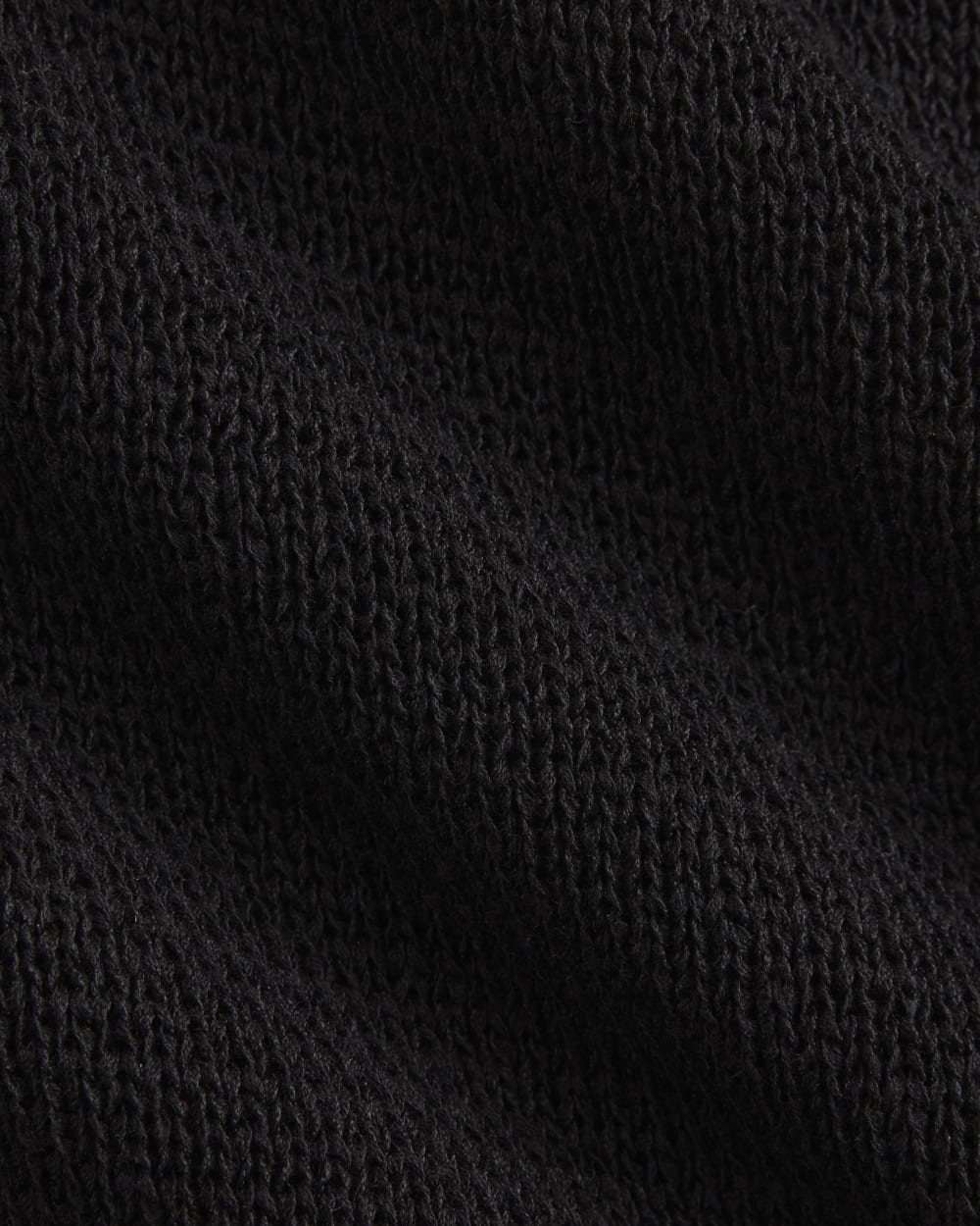 Wide-Neck Crew Sweater in Tape Yarn | Black