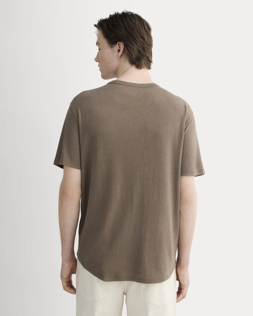 The Cotton Linen Tee | Deep Taupe