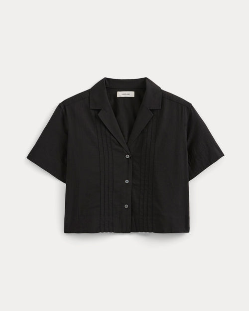 Cotton Gauze Resort Shirt | Black