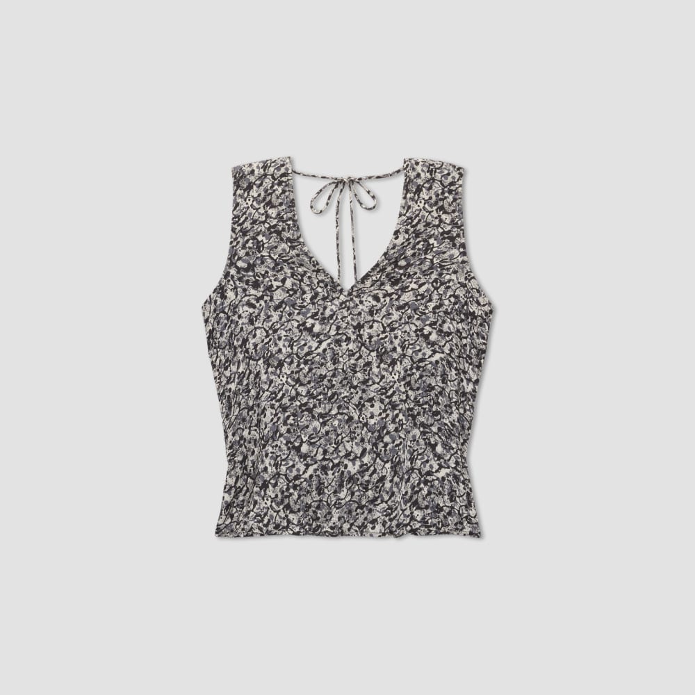 The Satin V-Neck Top | Splatter