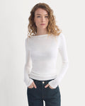 Tissue Boatneck Top | Bone