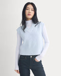 Ribbed V-Neck Vest in Everyday Cotton | Skywriting