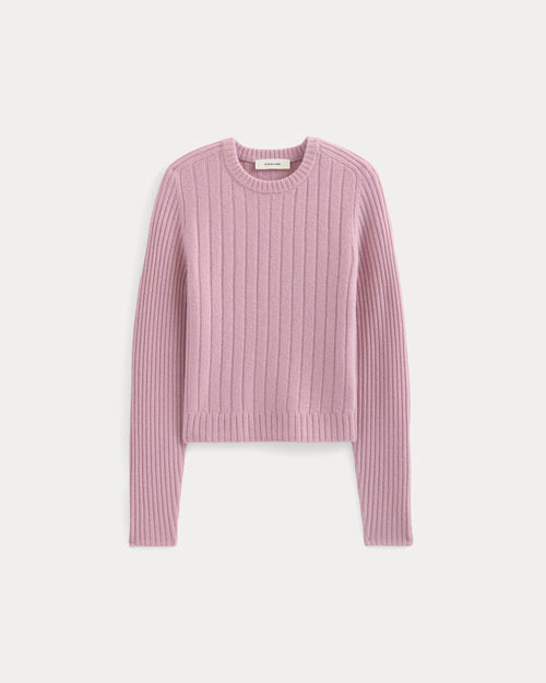 Mix Ribbed Crew in Cashmere | Lilac Crush