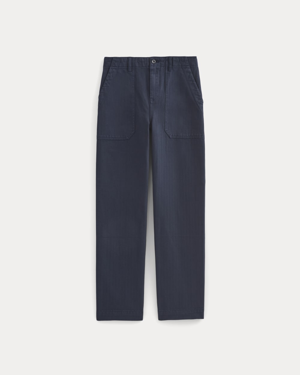 Relaxed Herringbone Fatigue Pants | Deep Navy