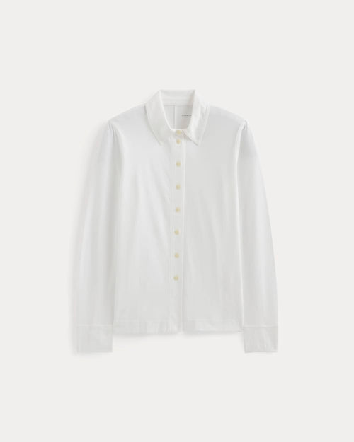 Button-Up Shirt in Essential Cotton | White