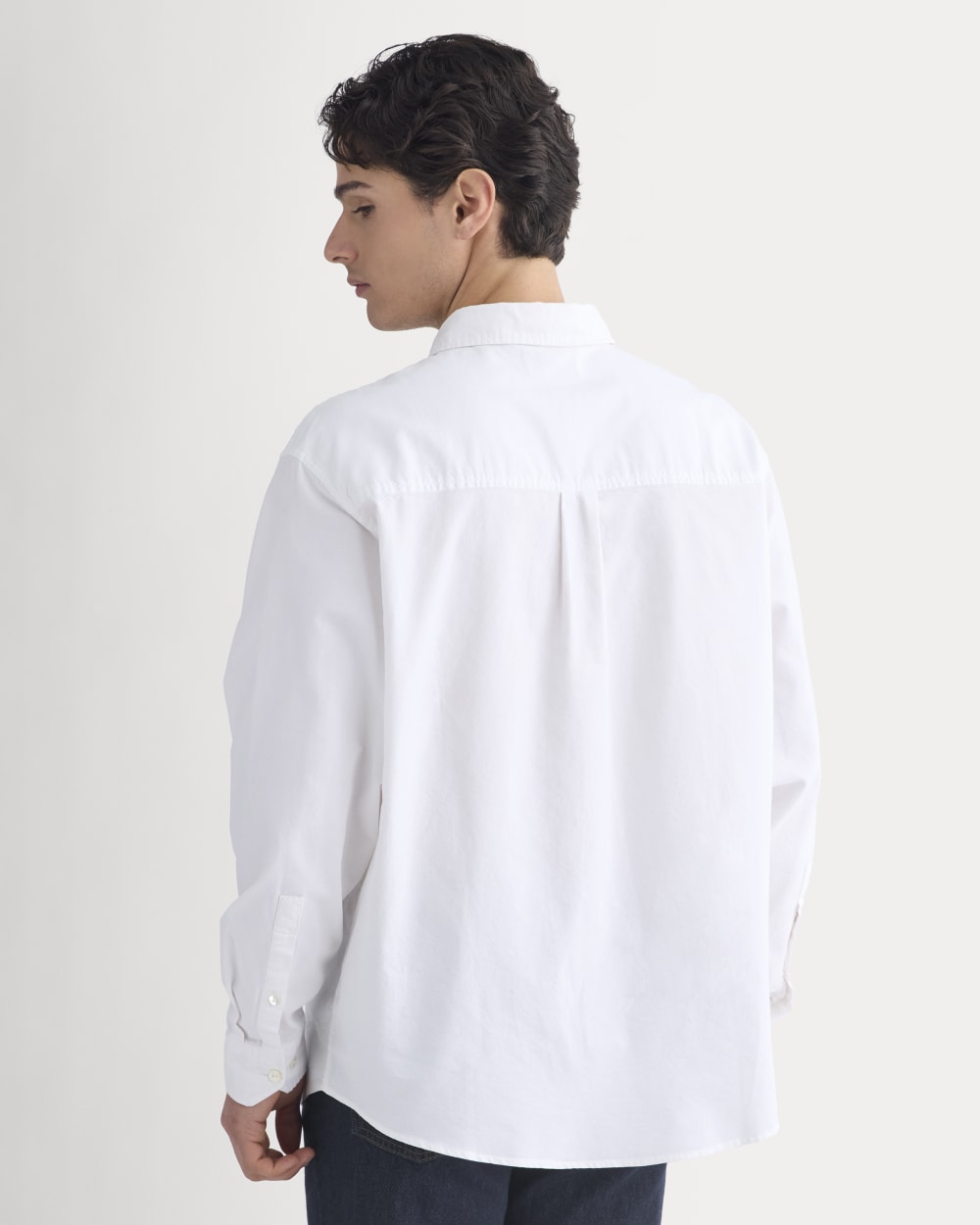Lightweight Oversized Oxford | White