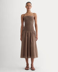 The Gauze Open-Back Dress | Mocha