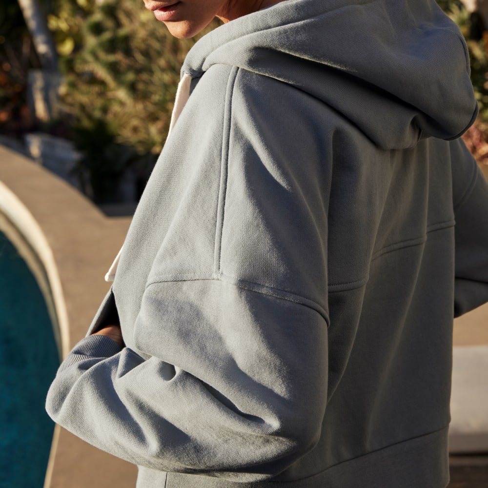 The Track Organic Cotton Hoodie | Faded Blue