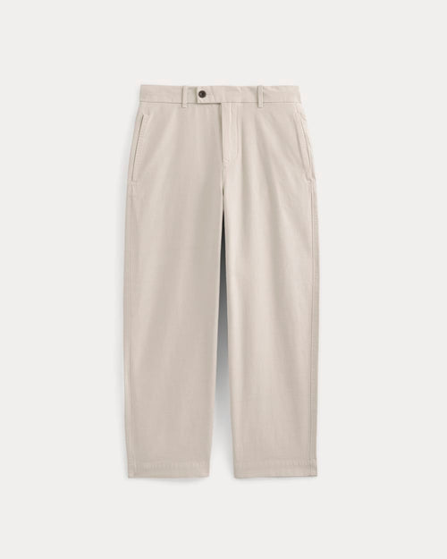 Cropped Slub Trouser | Peyote